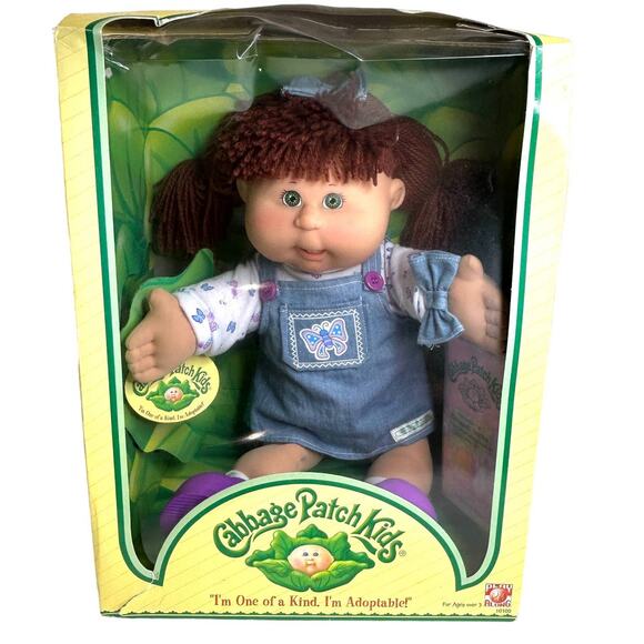 Play Along Other - 2004 Cabbage Patch Kid Doll Sealed Box Green Eyes Red Hair Girl Kennedi India